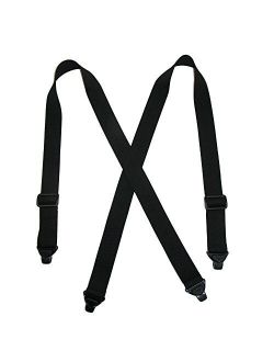 CTM Men's Elastic Plastic Clip-End TSA Compliant Airport Suspenders