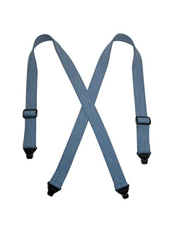 CTM Men's Elastic Plastic Clip-End TSA Compliant Airport Suspenders