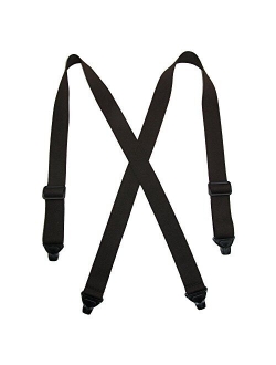 CTM Men's Elastic Plastic Clip-End TSA Compliant Airport Suspenders