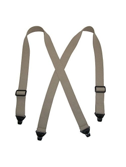 CTM Men's Elastic Plastic Clip-End TSA Compliant Airport Suspenders