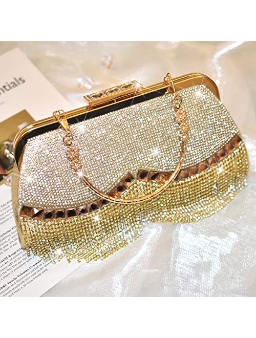 Evening Clutch Bag for women, Glitter Rhinestone Evening Bags Handbags Wedding Banquet Clutch Purse