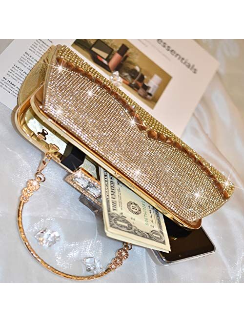 Evening Clutch Bag for women, Glitter Rhinestone Evening Bags Handbags Wedding Banquet Clutch Purse