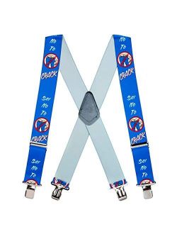 SuspenderStore Men's Say No To Plumber's Crack Clip-End Novelty Suspenders