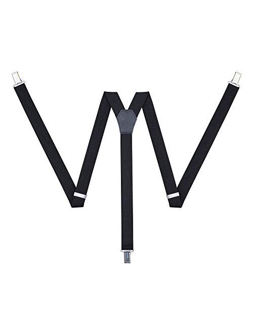 Unisex Suspenders for Men and Women - 1" Width - Y Back with Strong Clips - One Size Fits All