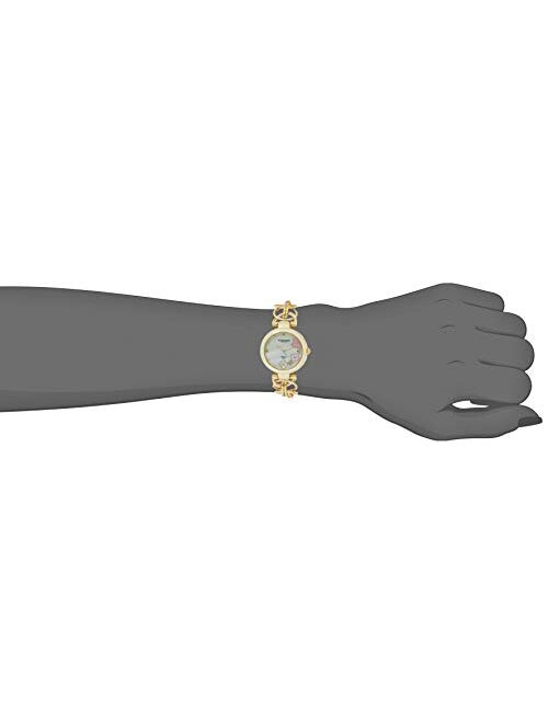 Akribos XXIV Women's Lady Diamond Watch - 14 Genuine Diamonds On a Mother-of-Pearl Dial with Chain Link Bracelet Watch - AK645