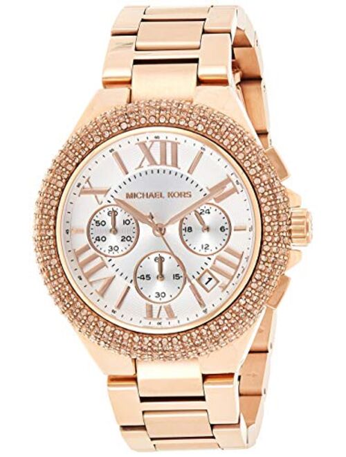 Michael Kors MK5636 Women's Chronograph Camille Rose Gold-Tone Stainless Steel Bracelet Watch