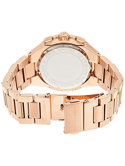 Michael Kors MK5636 Women's Chronograph Camille Rose Gold-Tone Stainless Steel Bracelet Watch