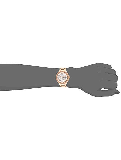 Michael Kors MK5636 Women's Chronograph Camille Rose Gold-Tone Stainless Steel Bracelet Watch