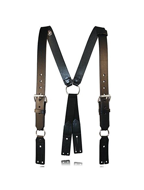 Boston Leather 9175 Leather Firefighter Suspenders