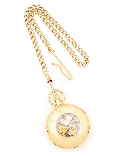 Charles-Hubert Paris Men's Charles Hubert Gold Finish Pocket Watch