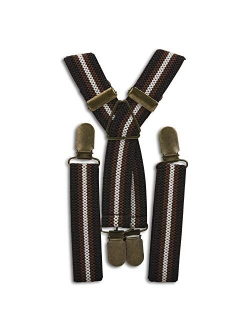 Elastic Suspenders for grooms, groomsmen, ring bearers attire with Brass Clips (Adult & Kids Sizes) - By London Jae Apparel