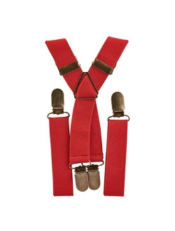 Elastic Suspenders for grooms, groomsmen, ring bearers attire with Brass Clips (Adult & Kids Sizes) - By London Jae Apparel