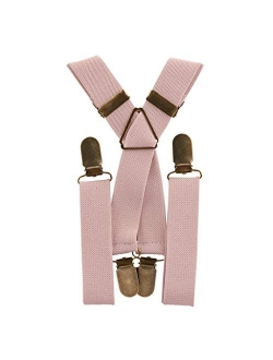 Elastic Suspenders for grooms, groomsmen, ring bearers attire with Brass Clips (Adult & Kids Sizes) - By London Jae Apparel