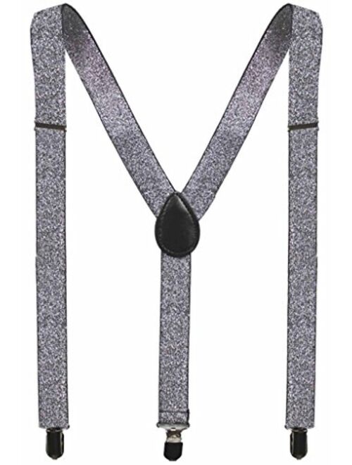 Adult Plain Checkered Leopard Zebra Glitter Elastic Y-Shape Suspender