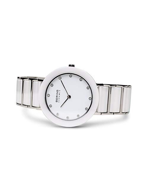 BERING Time | Women's Slim Watch 11435-754 | 35MM Case | Ceramic Collection | Stainless Steel Strap with Ceramic Links | Scratch-Resistant Sapphire Crystal | Minimalistic