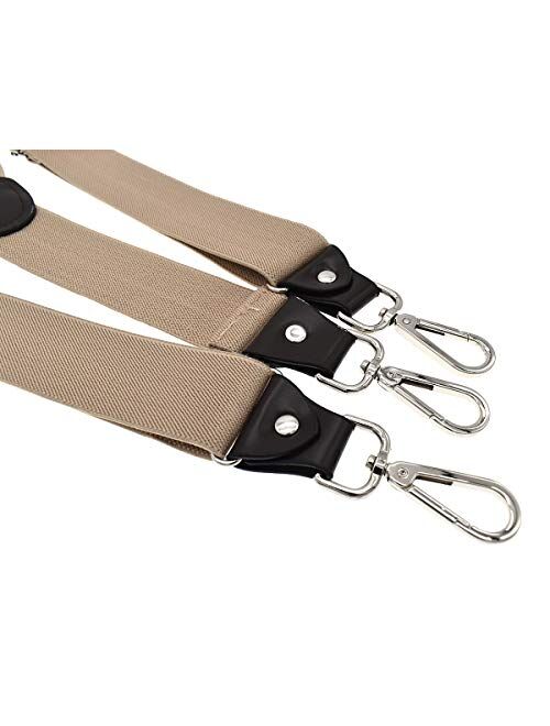 MENDENG Suspenders for Men Vintage Bronze Snap Hooks Adjustable Braces  Groomsmen