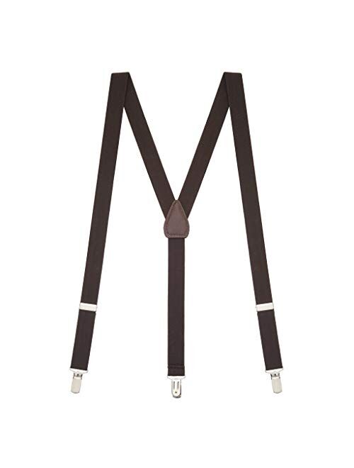 SuspenderStore Men's Solid Color Basics Collection - 1 Inch Wide Clip (Y-Back)