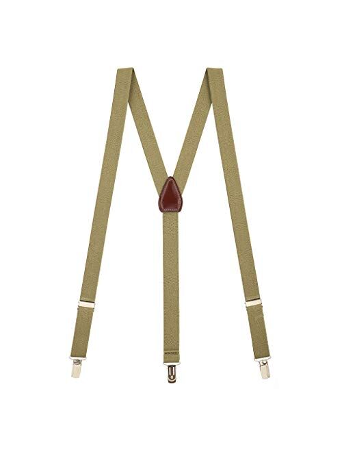 SuspenderStore Men's Solid Color Basics Collection - 1 Inch Wide Clip (Y-Back)