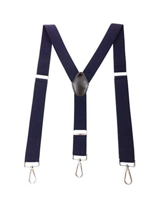 Romanlin Suspenders for Men with Hooks 3 Adjustable Clips Heavy Duty Big and Tall Belt Loops Suspenders Braces