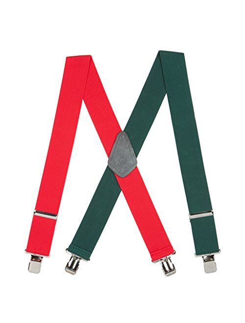 SuspenderStore Men's Red-Green Suspenders