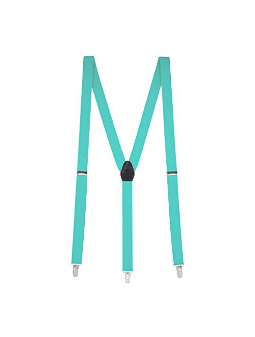 SuspenderStore Men's Y-Back Fresh Hues Suspenders - 1 Inch Wide Clip