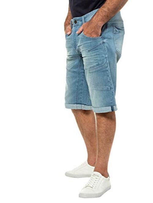 JP 1880 Men's Big & Tall Denim Stretch Bermuda Shorts 721122