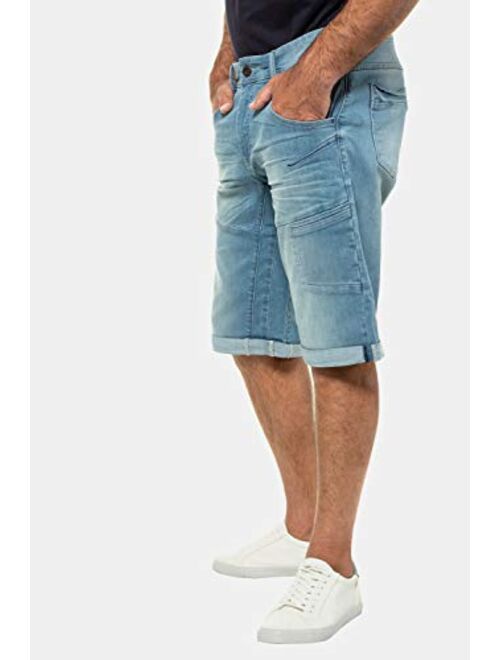 JP 1880 Men's Big & Tall Denim Stretch Bermuda Shorts 721122