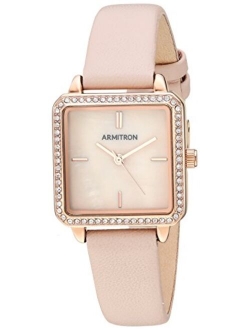 Women's Genuine Crystal Accented Leather Strap Watch, 75/5597