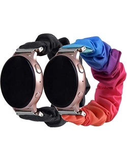 Magwei Band Compatible with Samsung Galaxy Watch Active/Active2 40mm/44mm, Scrunchie Wristband Replacement Compatible for Galaxy Watch 42mm/Gear S2 Classic/Gear Sport Sma