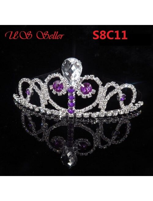 Bridal Crystal Tiara Crown Comb Hair Rhinestone Wedding Pearl Headband Gift S8C