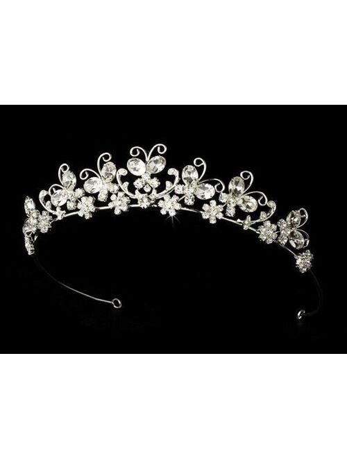 Bridal Tiaras Crystal Butterfly Wedding Bridal Tiara