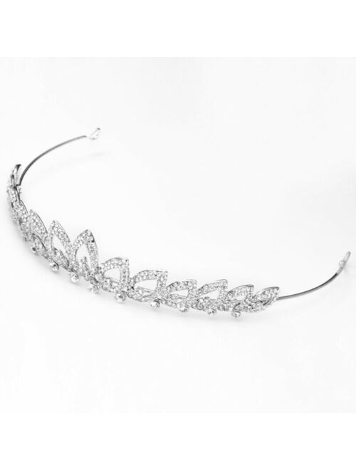 Bridal Tiara Crown Silver Swarovski rhinestone elements Elements Fire And Ice De