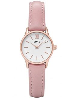 Cluse Women's La Vedette 24mm Leather Band Metal Case Quartz Dial Analog Watches Collection