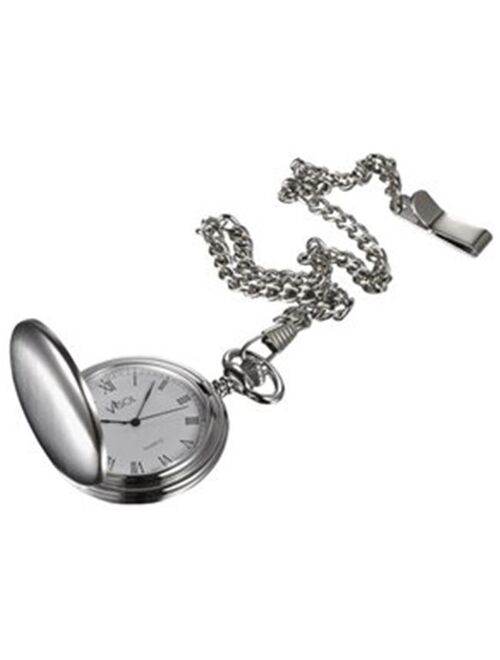 Visol VPW001 Scipio Brushed Chrome Quartz Pocket Watch