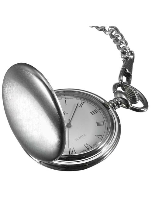 Visol VPW001 Scipio Brushed Chrome Quartz Pocket Watch