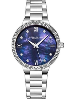 Original Womens Watch - Pave Crystal Bezel - Mother of Pearl Dial with Crystal Accents, 3907 Watches for Women Collection