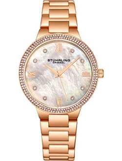 Original Womens Watch - Pave Crystal Bezel - Mother of Pearl Dial with Crystal Accents, 3907 Watches for Women Collection