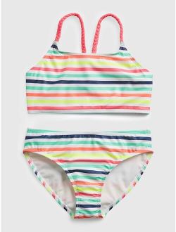 Kids Recycled Stripe Swim Two-Piece Set