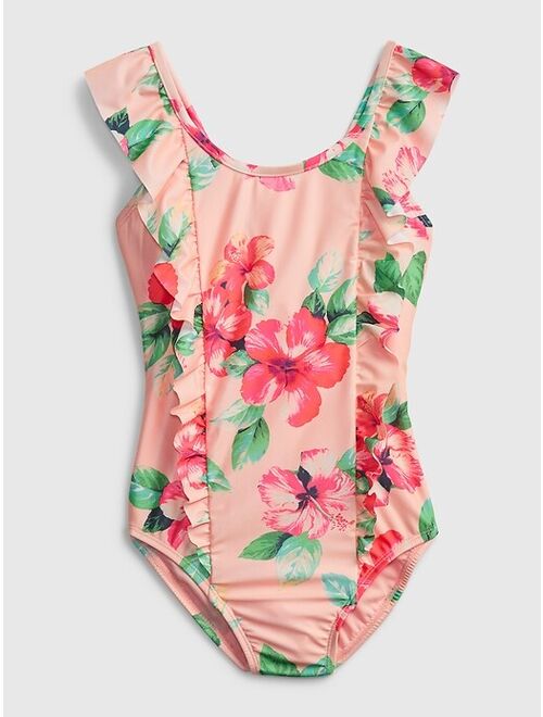 GAP Kids Recycled Ruffle Swim One-Piece