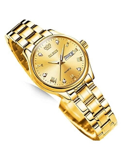 Watch for Woman, Dress Ladies Watches with Day Date Small Face Depth Waterproof in Stainless Steel Band Fashion Luminous Casual Business Quartz Watches for Business