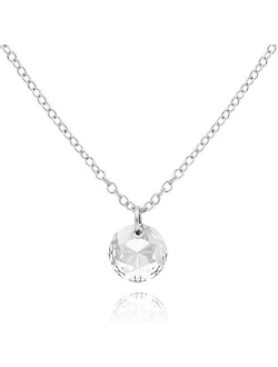 MaeMae Birthday Crystal Necklace - Swarovski Crystal Gemstone - 14k Chain 16-18”