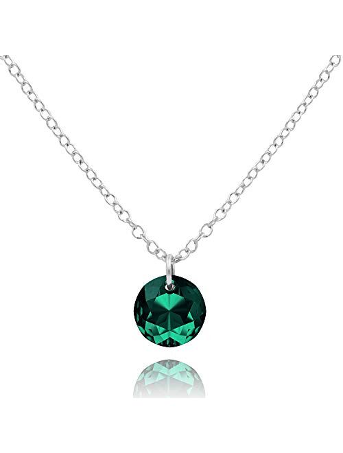 MaeMae Birthday Crystal Necklace - Swarovski Crystal Gemstone - 14k Chain 16-18”