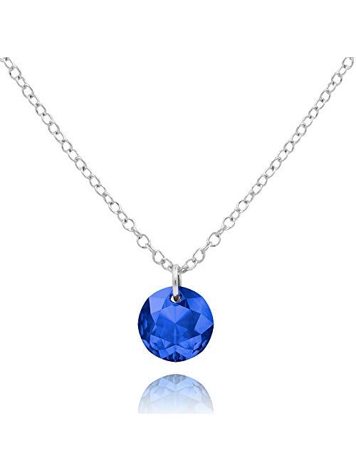 MaeMae Birthday Crystal Necklace - Swarovski Crystal Gemstone - 14k Chain 16-18”