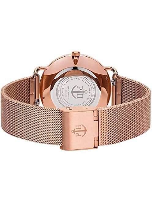 PAUL HEWITT Miss Ocean Line Pearl- Stainless Steel Watch for Women with Meshband in Rosegold, Pearl Dial