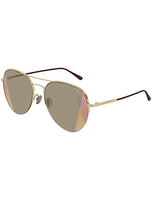 Bottega Veneta Brown Aviator Ladies Sunglasses BV0247S 003 56