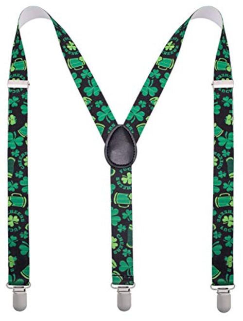 St Patricks Day Accessories Suspenders - Mens Suspenders with Clips - Many Colors to Choose From