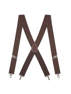 SuspenderStore Men's Solid Color CLIP Suspenders - 1.5-Inch Wide (4 sizes, 18 colors)