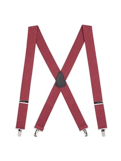 SuspenderStore Men's Solid Color CLIP Suspenders - 1.5-Inch Wide (4 sizes, 18 colors)