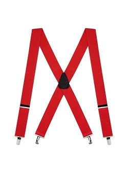 SuspenderStore Men's Solid Color CLIP Suspenders - 1.5-Inch Wide (4 sizes, 18 colors)