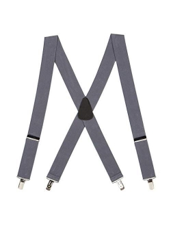 SuspenderStore Men's Solid Color CLIP Suspenders - 1.5-Inch Wide (4 sizes, 18 colors)